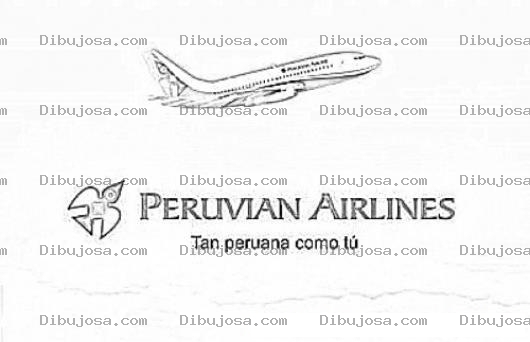 Dibujo para colorear Peruvian Airlines Coloring Page Para Pintar Y Colorear
