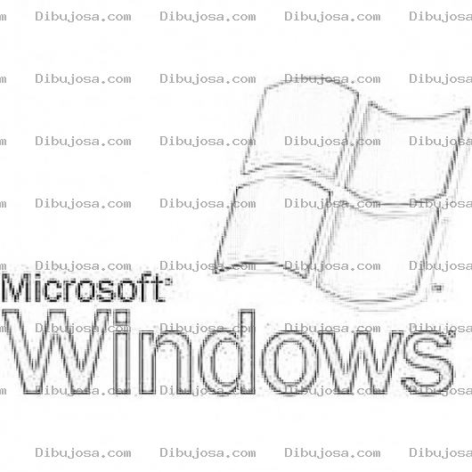 Dibujo para colorear Logo De Windows Para Colorear Y Pintar