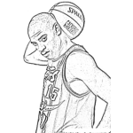 Dibujo para colorear Vince Carter Nba Player Coloring Page Para Pintar Y Colorear