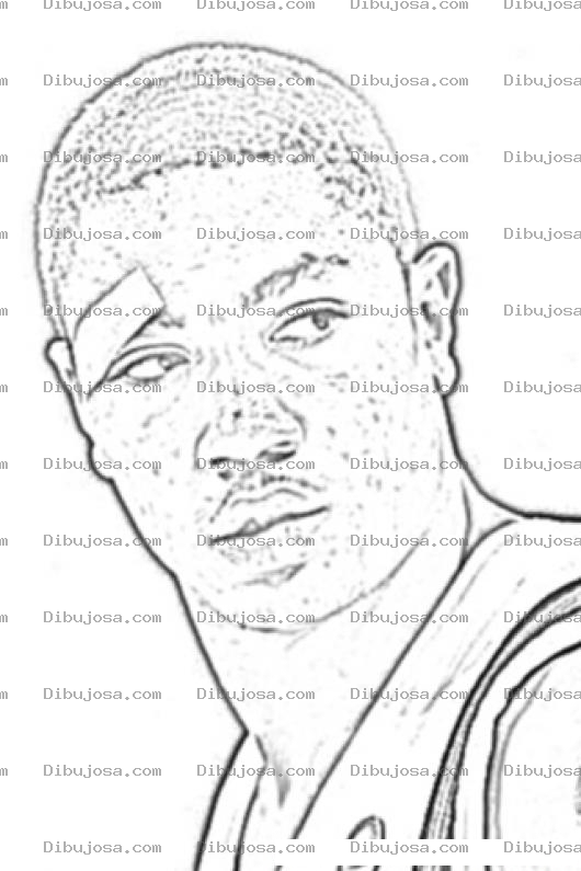 Dibujo para colorear Derrick Rose Nba Bulls Player Coloring Page Para Pintar Y Colorear