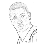 Dibujo para colorear Derrick Rose Nba Bulls Player Coloring Page Para Pintar Y Colorear