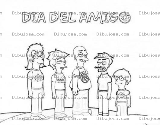 Dibujo para colorear Dia Del Amigo Para Colorear Y Pintar