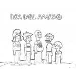 Dibujo para colorear Dia Del Amigo Para Colorear Y Pintar