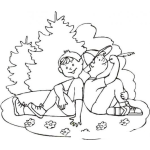 Dibujo para colorear Dibujo Del Dia De Los Amigos Para Colorear Y Pintar