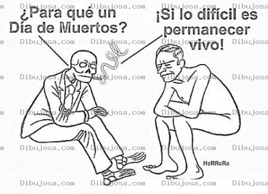 Dibujo para colorear Dia De Los Muertos Para Colorear