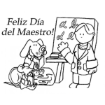 Dibujo para colorear Dibujo Del Dia Del Maestro Para Colorear Y Pintar