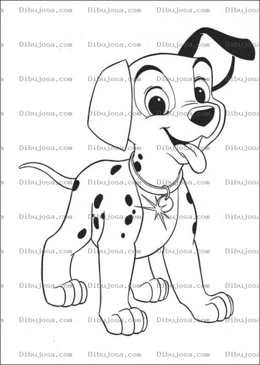 Dibujo para colorear Cachorrito Dalmata Para Pintar Y Colorear