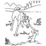 Dibujo para colorear Caballito Con Topo Para Colorear