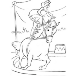 Dibujo para colorear Dibujo De Un Caballo Y Una Bailarina De Circo Para Pintar