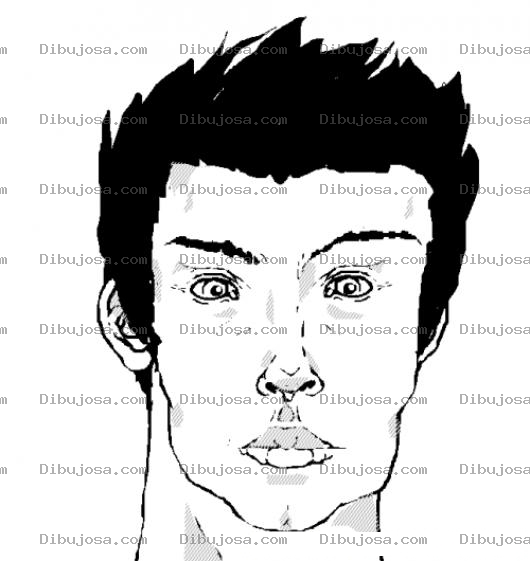 Dibujo para colorear Colorear Hombre Con El Pelo Parado