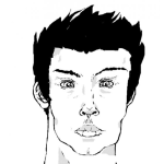 Dibujo para colorear Colorear Hombre Con El Pelo Parado