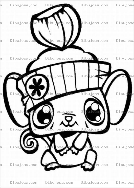 Dibujo para colorear Ratoncito Con Gorro De Lana Para Colorear