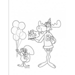 Dibujo para colorear Rocky Y Bullwinkle Para Colorear Y Pintar