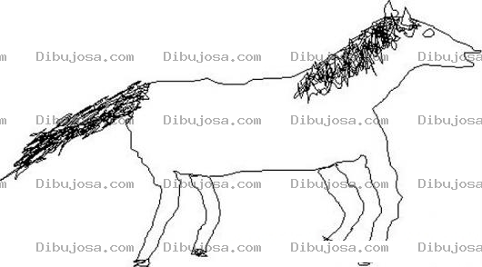Dibujo para colorear Dibujo En Paint De Un Caballo Para Colorear