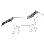 Dibujo para colorear Dibujo En Paint De Un Caballo Para Colorear
