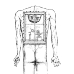 Dibujo para colorear Dibujo De Una Ventana En Medio Del Cuerpo Humano Para Colorear