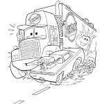 Dibujo para colorear Dibujo Del Trailer De Cars Para Colorear