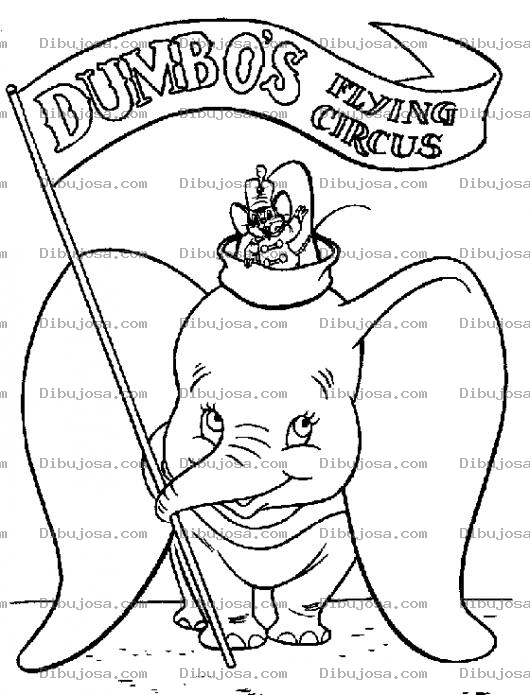 Dibujo para colorear Dibujo De Dumbo Para Colorear