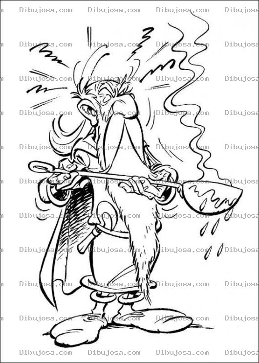 Dibujo para colorear Colorear Viejito Con Cucharon