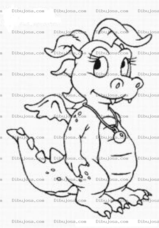 Dibujo para colorear Dibujo De Bebe Dragon