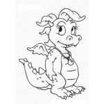 Dibujo para colorear Dibujo De Bebe Dragon