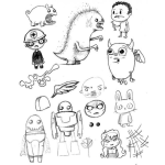Dibujo para colorear Colorear Figuritas Y Munequitos