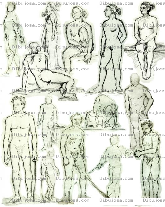 Dibujo para colorear Colorear Esculturas Humanas