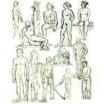 Dibujo para colorear Colorear Esculturas Humanas
