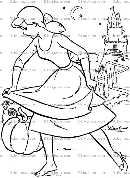 Dibujo para colorear Colorear Cenisienta