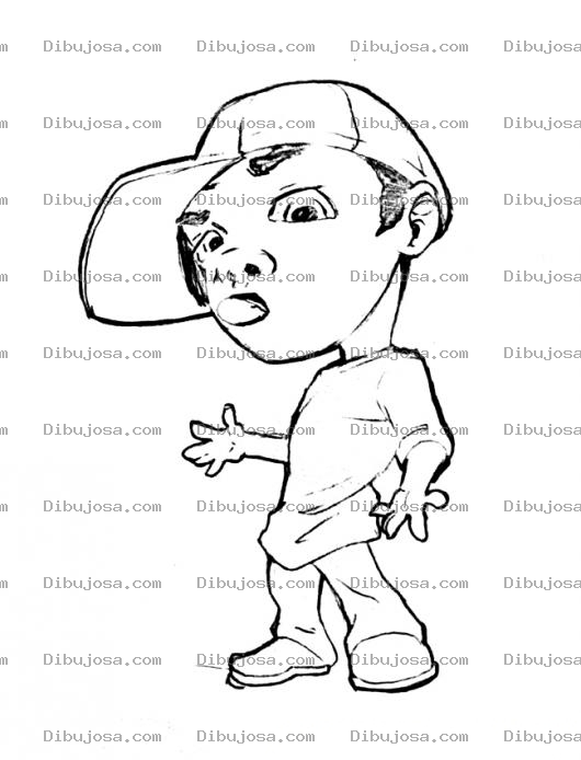 Dibujo para colorear Colorear Chico Cangry