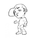 Dibujo para colorear Colorear Chico Cangry