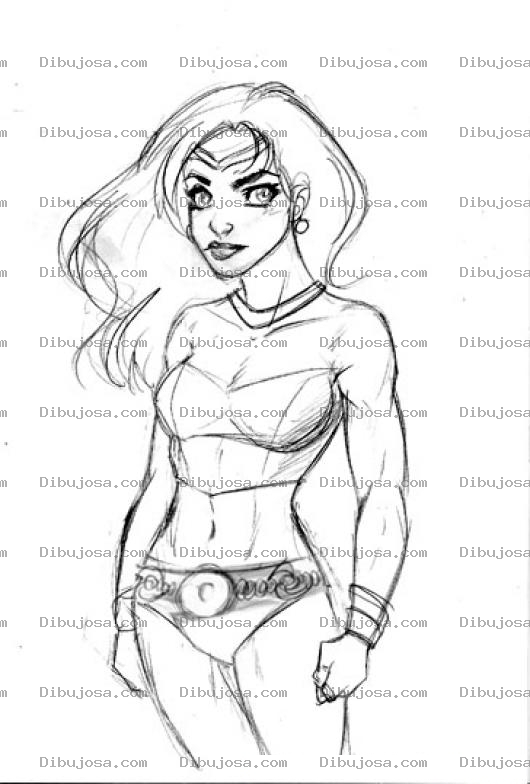 Dibujo para colorear Colorear Super Heroina