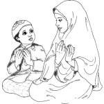 Dibujo para colorear Colorear Ninos Arabes Orando