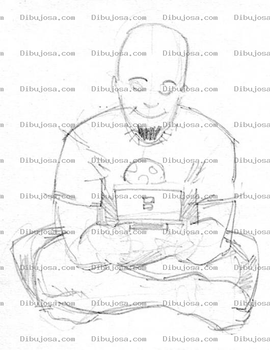Dibujo para colorear Clorear Pelon Con Barbita De Chivo