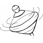 Dibujo para colorear Colorear Dibujo De Un Trompo De Madera