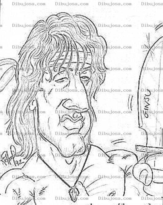 Dibujo para colorear Dibujo De Rambo Para Colorear Y Pintar