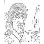 Dibujo para colorear Dibujo De Rambo Para Colorear Y Pintar