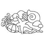Dibujo para colorear Moluscos Del Mar Para Pintar Y Colorear