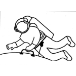Dibujo para colorear Dibujo De Astronauta En El Espacio Para Colorear