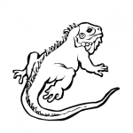 Dibujo para colorear Dibujo De Iguana Para Colorear Y Pintar
