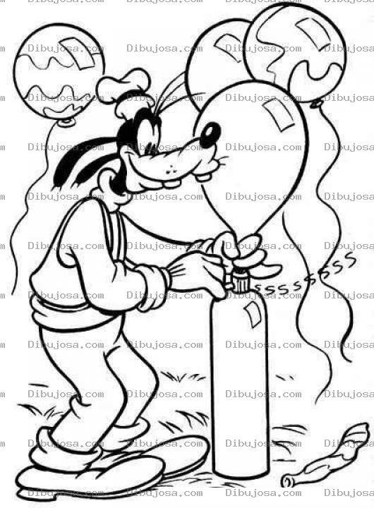 Dibujo para colorear Dibujo Para Colorear A Gufy Vendiendo Globos