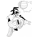 Dibujo para colorear Goofy Slam Dunk Coloring Page