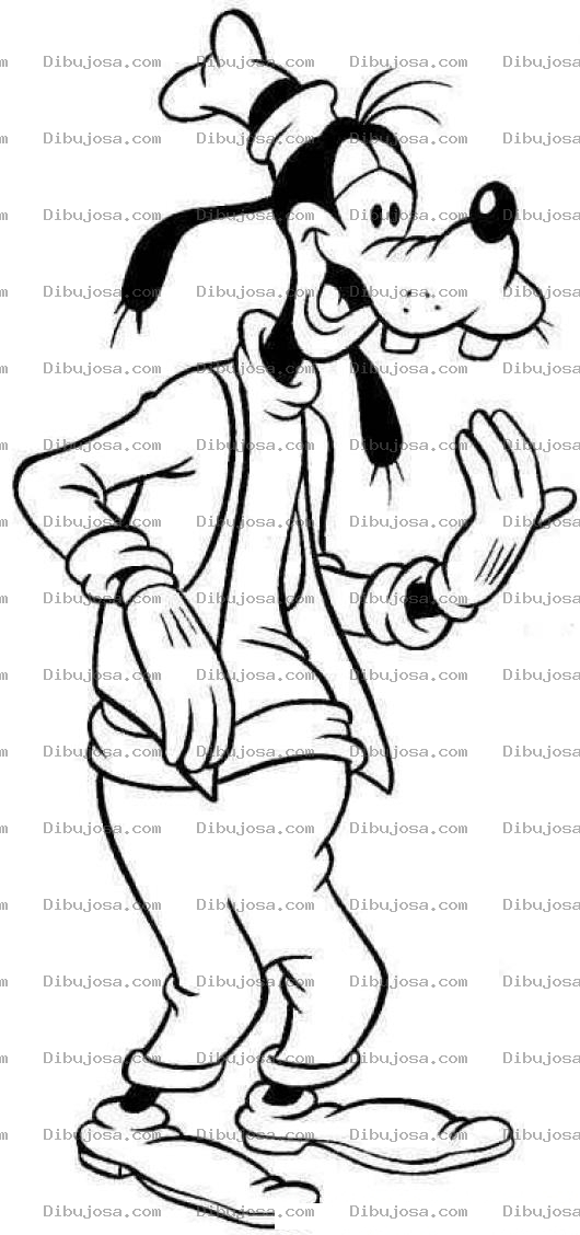 Dibujo para colorear Disney Goofy Coloring Pay