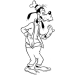 Dibujo para colorear Disney Goofy Coloring Pay