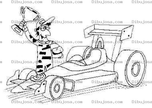 Dibujo para colorear Ganador De Formula 1 Para Colorear