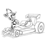 Dibujo para colorear Ganador De Formula 1 Para Colorear