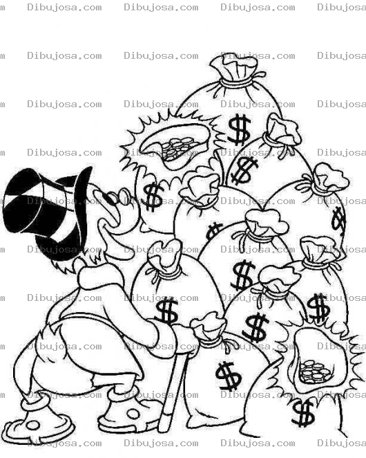 Dibujo para colorear Dibujo Del Millonario Tio Mac Pato Para Colorear Y Pintar