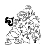 Dibujo para colorear Dibujo Del Millonario Tio Mac Pato Para Colorear Y Pintar