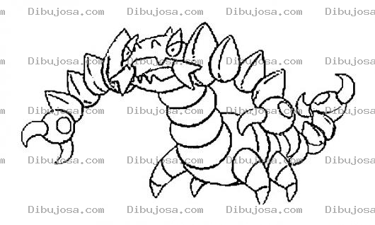 Dibujo para colorear Colorear A Drascore De Poke-mon