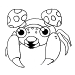 Dibujo para colorear Colorear Al Cangrejo Paras De Pokemon